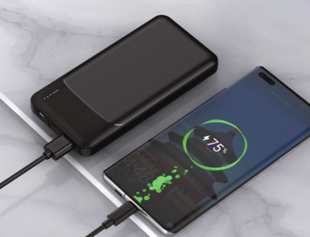 Зарядное устройство "Ten" 10000 mAh, цвет черный