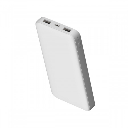 Внешний аккумулятор Polus, 10000 Mah, софт-тач покрытие, белый