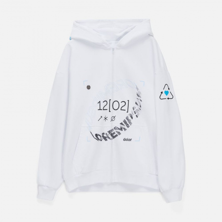 Толстовка унисекс оверсайз Sartoro, белая, размер 3XL/4XL