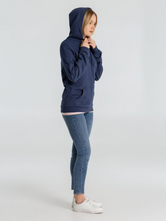 Толстовка с капюшоном унисекс Hoodie, синий меланж, размер 3XL