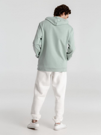 Толстовка с капюшоном унисекс Hoodie, серо-зеленая, размер XXL