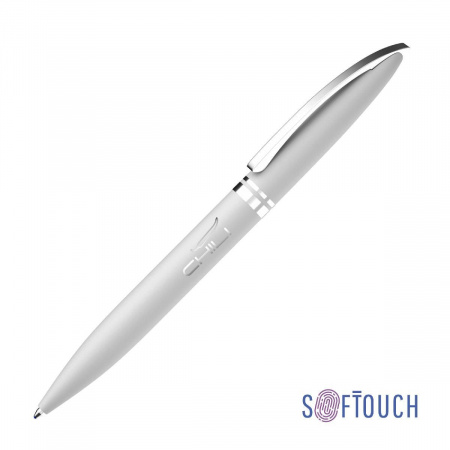 Ручка шариковая "Rocket", покрытие soft touch, цвет белый