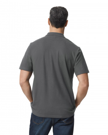Футболка поло SOFTSTYLE ADULT DOUBLE PIQUE, ГРАФИТОВЫЙ S