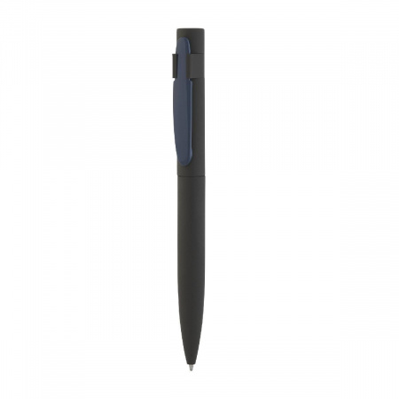 Ручка шариковая "Lip", покрытие soft touch, цвет черный с синим