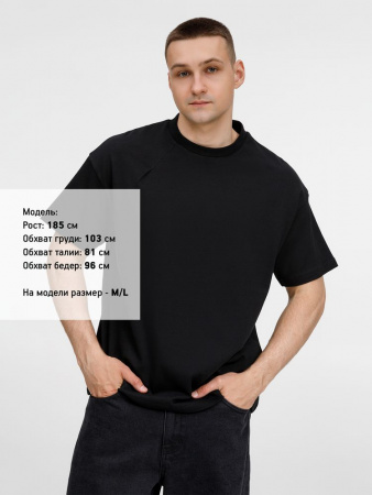 Футболка оверсайз унисекс Sinkopa, черная, размер XL/XXL