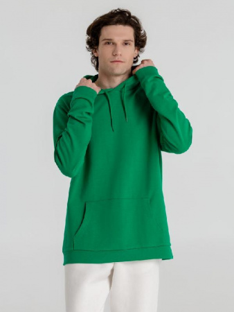Толстовка с капюшоном унисекс Hoodie, зеленая, размер M