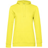Толстовка с капюшоном женская Hoodie, желтая, размер XL