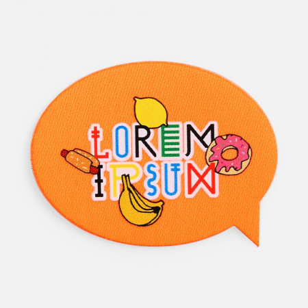 Наклейка тканевая Lunga Bubble, M, оранжевый неон