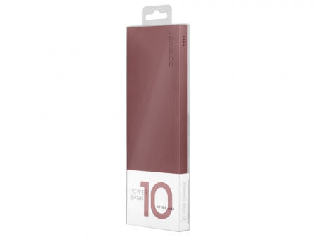 Внешний аккумулятор Rombica NEO ARIA Claret, 10000 мАч, Soft-touch, PD, QCharge, Type-C, бордовый (Р)