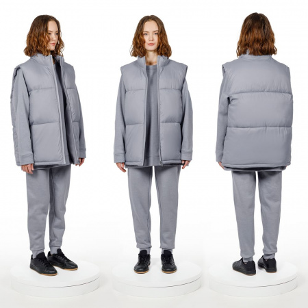 Жилет двусторонний V2, серый, размер 3XL/4XL