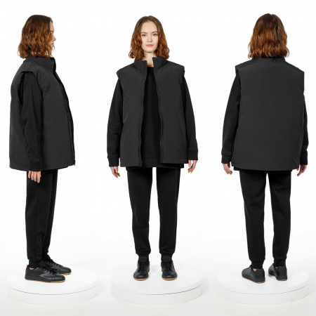 Жилет двусторонний V2, черный, размер 5XL/6XL