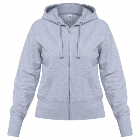 Толстовка женская Hooded Full Zip серый меланж