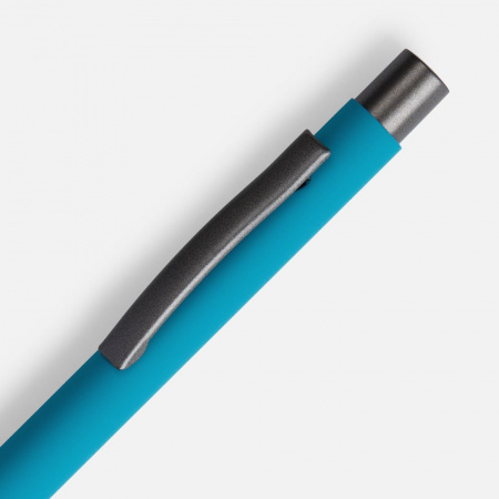Ручка шариковая Atento Soft Touch, бирюзовая