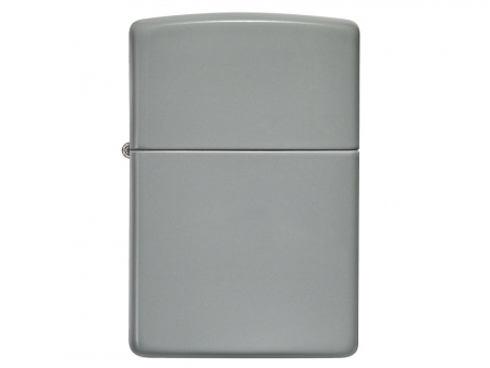 Зажигалка ZIPPO Classic с покрытием Flat Grey, латунь/сталь, серая, глянцевая, 38x13x57 мм