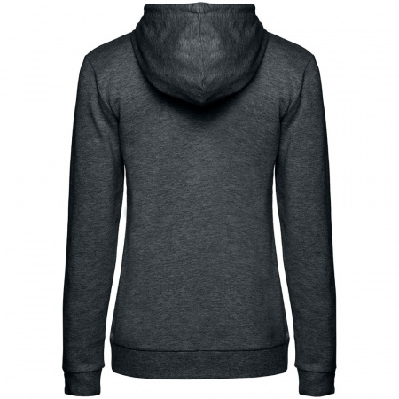 Толстовка с капюшоном женская Hoodie, серый меланж (антрацит), размер XXL