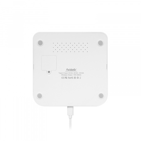 Зарядная станция с часами 15W Rigel, черная