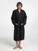 Халат вафельный Kimono, черный, размер M/L