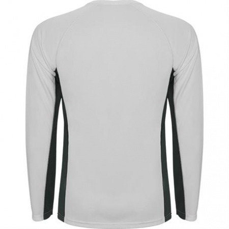 Спортивная футболка SHANGHAI L/S мужская, БЕЛЫЙ/ТЕМНЫЙ ГРАФИТ S