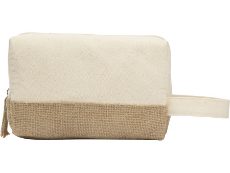 Косметичка Jute с ручкой из хлопка и джута, натуральный
