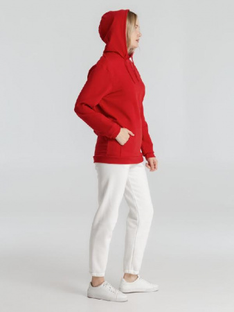 Толстовка с капюшоном унисекс Hoodie, красная, размер M