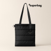 Шоппер Superbag Bubble, с магнитной кнопкой (черный)