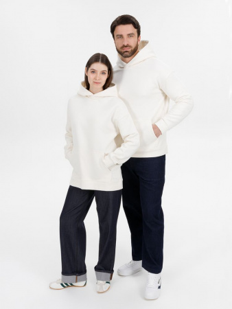 Худи оверсайз унисекс Snuggie, молочно-белое, размер XL/XXL