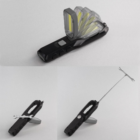 Многофункциональный фонарь "Navigator" с аккумулятором 1800 mAh, цвет черный с серым