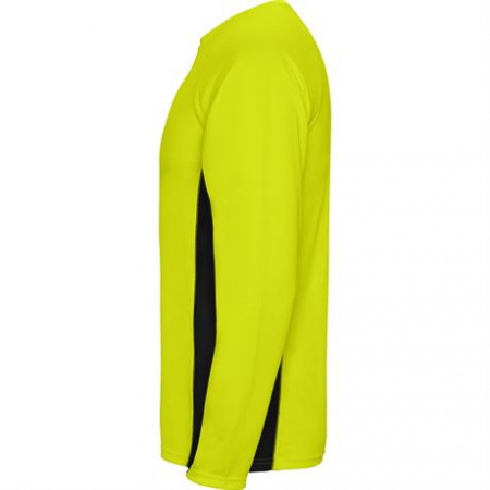 Спортивная футболка SHANGHAI L/S мужская, ФЛУОРЕСЦЕНТНЫЙ ЖЕЛТЫЙ/ЧЕРНЫЙ M