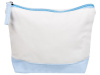 Косметичка хлопковая Cotton, белый/голубой