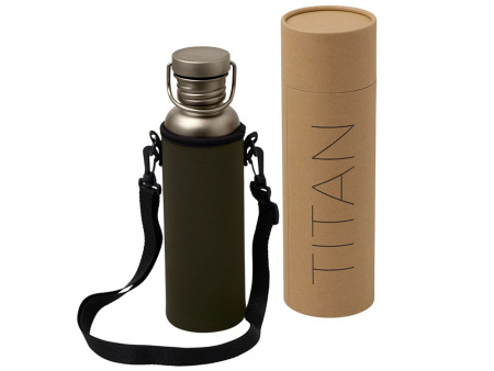 Бутылка для воды из титана Titan, 750ml, темно-серый