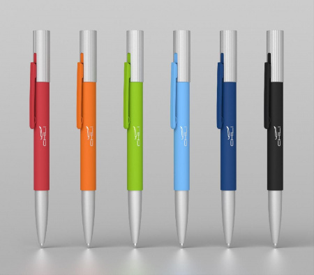Ручка шариковая "Clas", покрытие soft touch, цвет зеленое яблоко