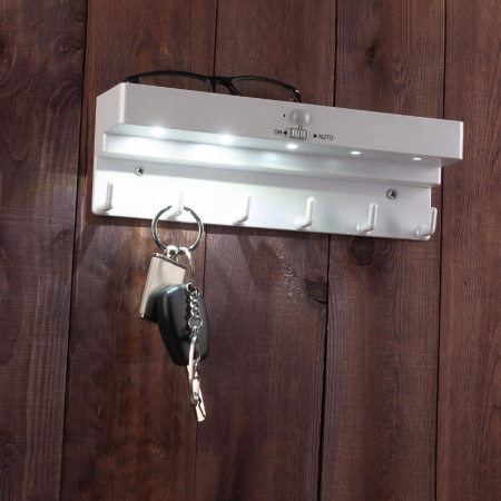Ключница "KeyHub" с подсветкой, цвет белый