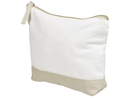 Косметичка хлопковая Cotton, белый/бежевый