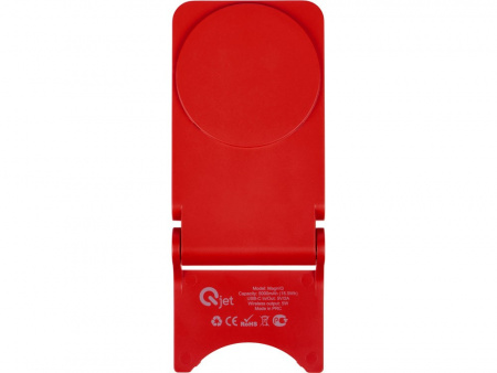 Внешний магнитный аккумулятор MagnIQ, красный, 5000 mAh