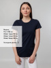 Футболка женская T-bolka Stretch Lady, темно-синяя (navy), размер XL