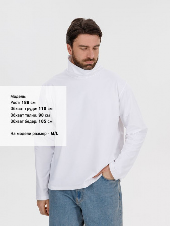 Лонгслив из бифлекса Morfiss, белый, размер XS/S