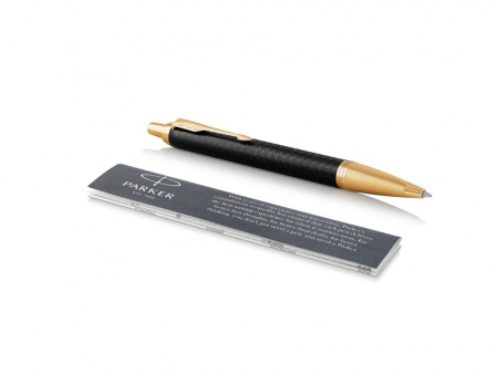 Шариковая ручка Parker IM Premium Black GT, стержень: M, цвет чернил: blue, в подарочной упаковке.