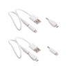 Кабель 2-в-1 (microUSB, Lightning), цвет белый