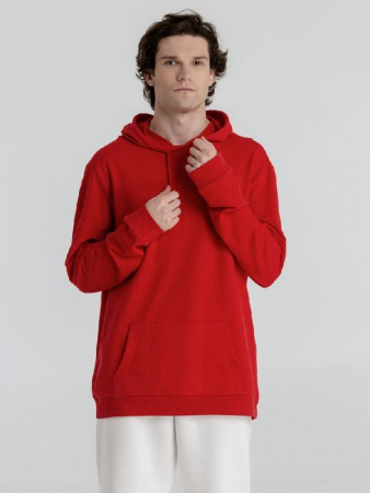 Толстовка с капюшоном унисекс Hoodie, красная, размер M