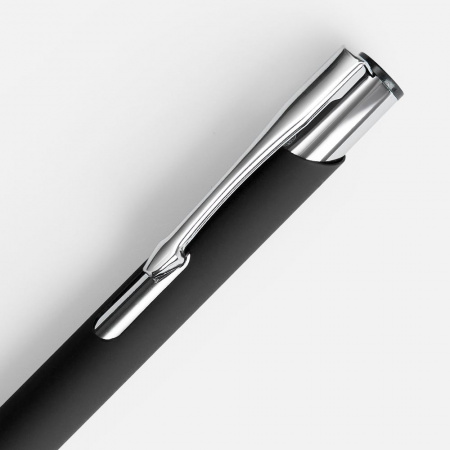 Ручка шариковая Keskus Soft Touch, черная