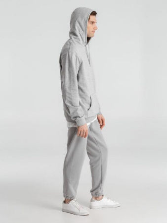 Толстовка с капюшоном унисекс Hoodie, серый меланж, размер M