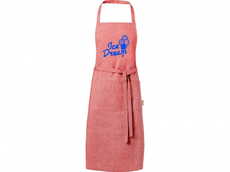 Pheebs 200 g/m2 recycled cotton apron, красный яркий
