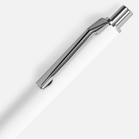 Ручка шариковая Lobby Soft Touch Chrome, белая