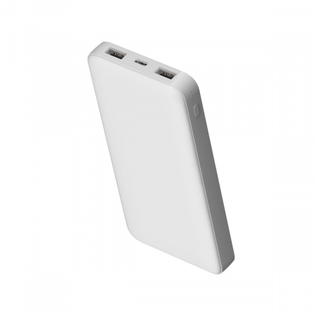 Внешний аккумулятор Polus, 10000 Mah, софт-тач покрытие, белый