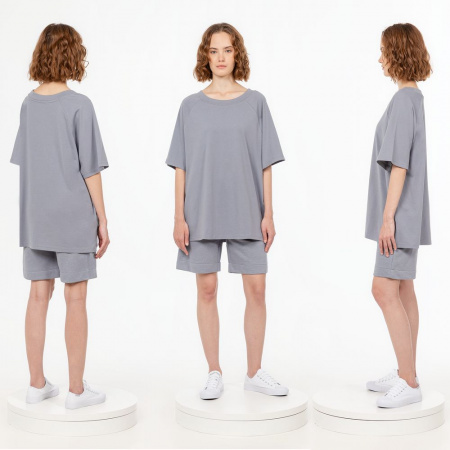 Футболка унисекс T2, серая, размер XL/XXL