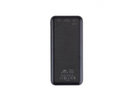 RIVACASE VA2582 (20 000mAh), QC/PD 22.5W внешний аккумулятор с дисплеем, черный /24