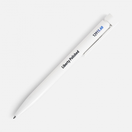 Ручка шариковая Liberty Polished, белая