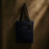 Шоппер Superbag Pocket, с внутренним креплением (карабин) и чехлом для мелочей (темно-синий с черным)