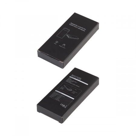 Зарядное устройство "Lumos" 10000 mAh с фонариком, черный, цвет черный