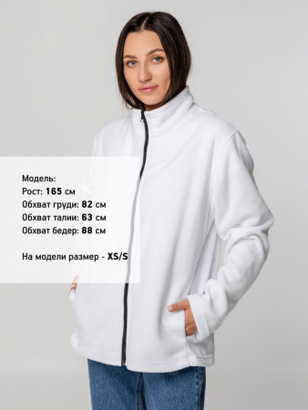 Куртка флисовая унисекс Manakin, белая, размер XS/S